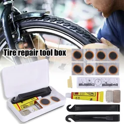 Bicycle Tire Repair Tool Set Flat Tire Patch Rubber Glue Mountain Road Bike Motorcycle Inner Tube Puncture Patch Tire Repair Kit