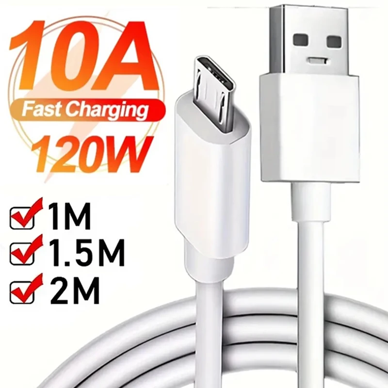 10A Fast Charging Wire Micro USB Mobile Phone Cable Charger Cord for Andriod Xiaomi Redmi Mouse PS4 Micro USB Data Line 1/1.5/2M