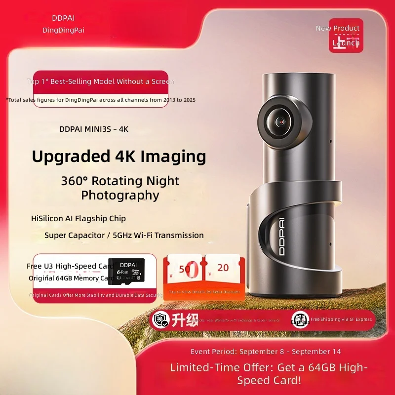 Dash Cam 4K Uhd, Wi…