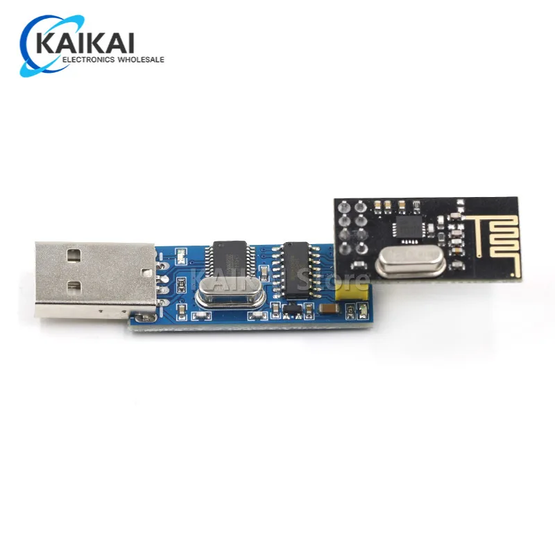 New CH340T USB to Serial Port Adapter Board + 2.4G NRF24L01+ Wireless Module For Arduino