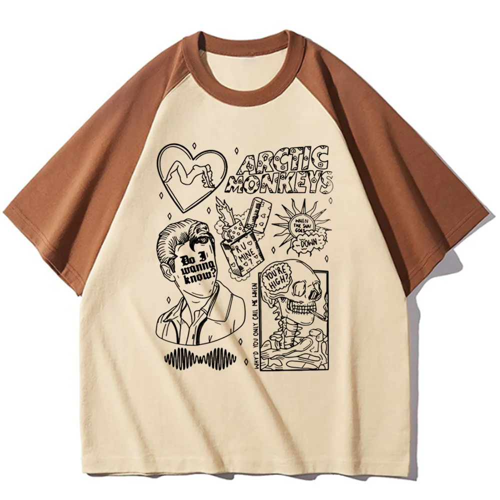 Arctic Monkeys top women designer funny graphic tshirt female Japanese clothing