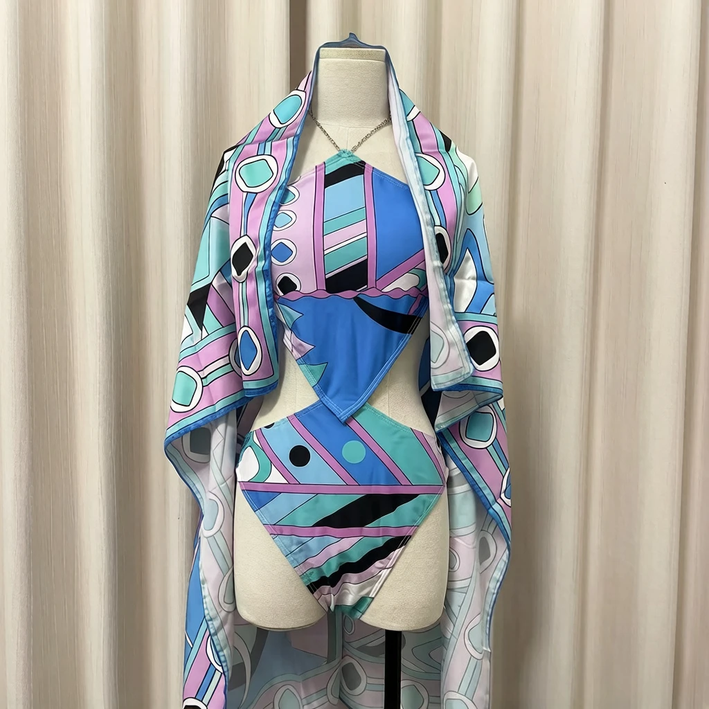 2026 New style women's swimsuit skirts sets designer brand lady sexy scarf Conjoined strap bikini sets