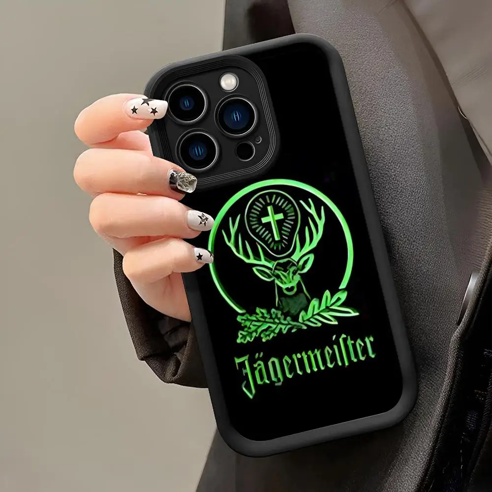 Jagermeister شعار جراب هاتف آيفون 16 15 13 12 14 Puls Max Mini Pro زاوية العين سلم لينة غطاء الهاتف الذكي من البولي يوريثان #2