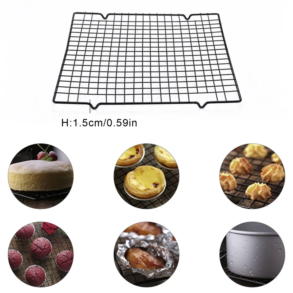 Square Stainless Steel Grid Cake Cooling Rack Cookies Biscuits Drying Rack Cooling Stand Baking Pan Baking Tools 25*40/27cm