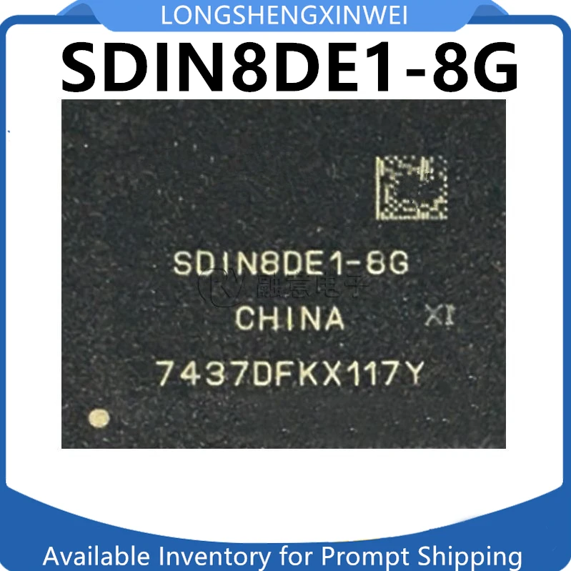 1PCS New SDIN8DE1-8G SDIN8DE2-8G Bga153 Ball Emmc 8G Lifetime 0-10 Repair Chip IC