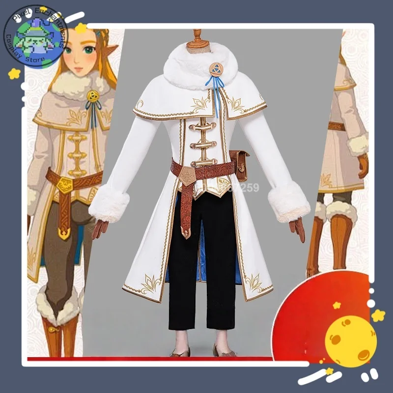 

Princess Zelda Main Character Purya Game - Inspired Cosplay Costume Winter Clothing Matching The Style of Breath of The Wild