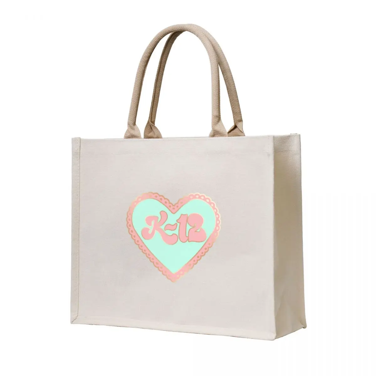 

K-12 Lace Heart Melanie Martinez Pin Tote Bag Handbags women shopping bag logo Cloth bags Big bag women