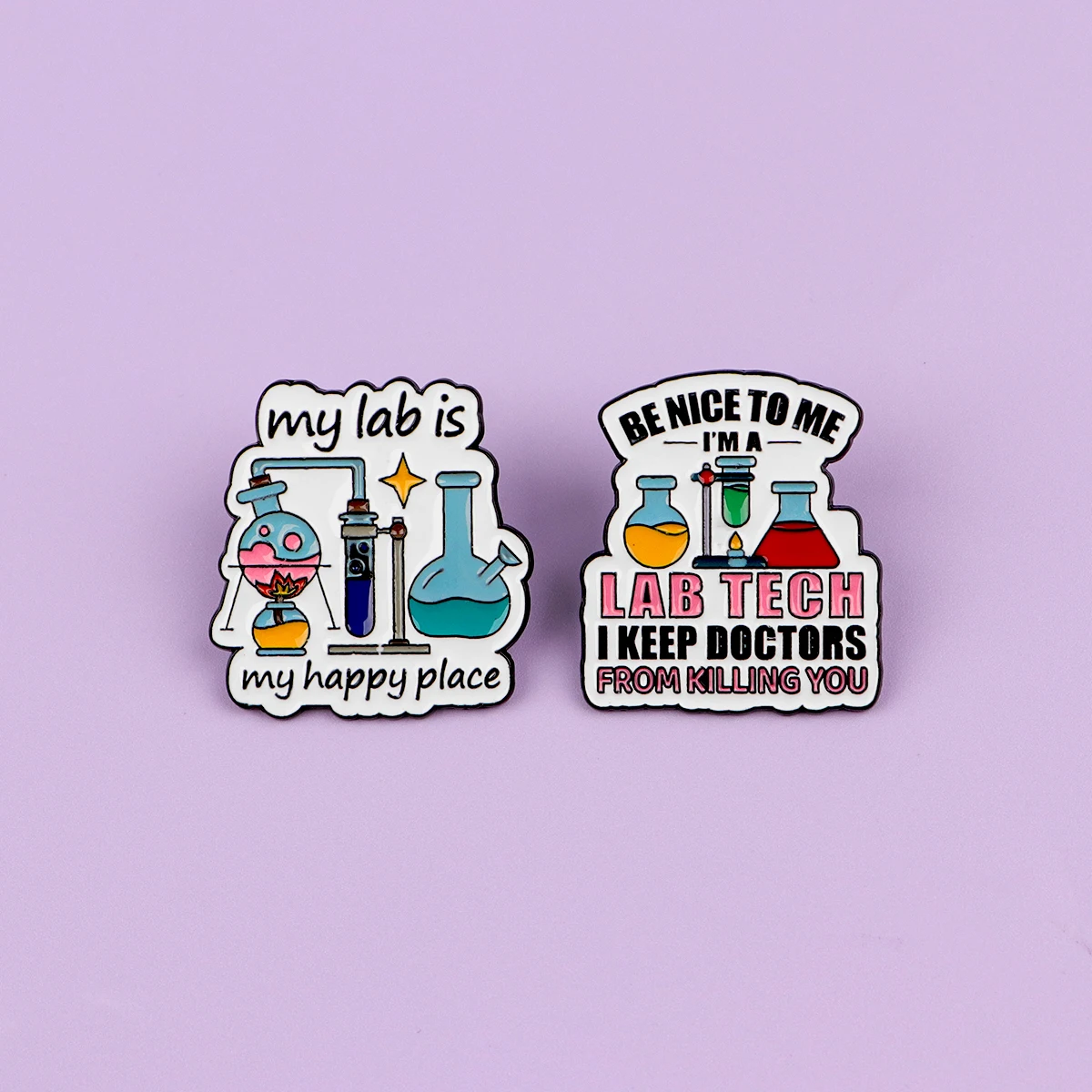 Funny Lab Tech Enamel Pins Set - Medical Lab Gifts review and price