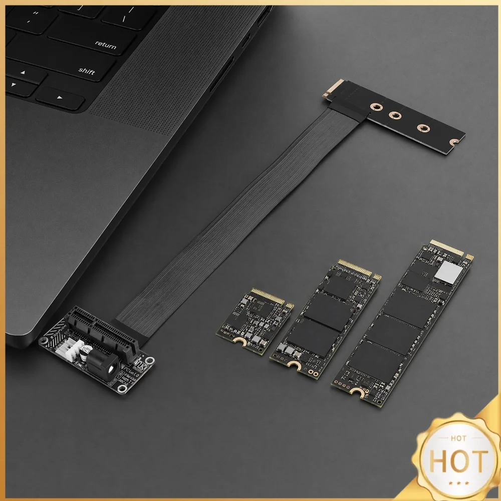 M.2 NVMe to PCIe 4.0 x4 External Graphics Card Expansion Riser Cable Adapter for Desktop GPU Slot Extension