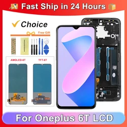 For  1+6T 6.41''For OnePlus 6T A6010 A6013 LCD Display Touch Screen Digitizer Assembly Replacement