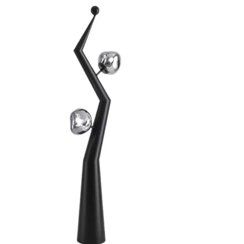 

Modern simple wrought iron floor lamp living room decoration black vertical lamp creative living room floor lamp