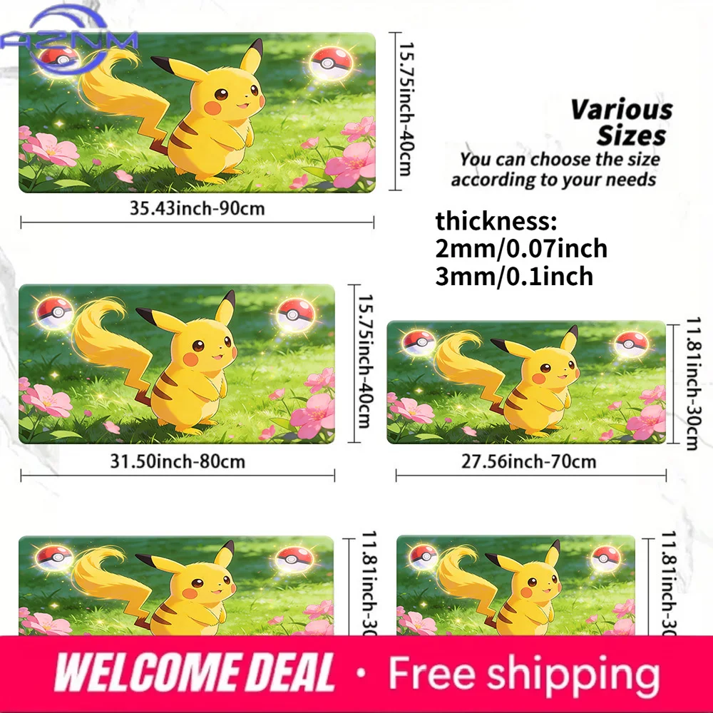 

Коврик для игрового стола Pikachu & Pokeball Flower, нескользящий, моющийся, для мыши