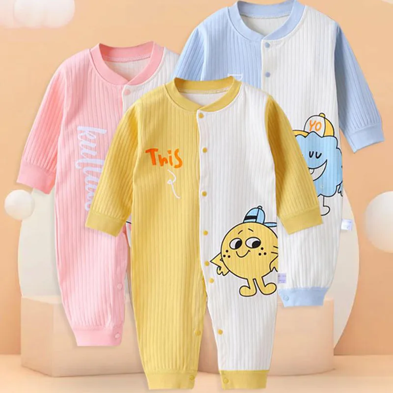 

Baby Bodysuit Four Seasons Cotton Warm baby Romper Creeper Newborn Clothes New Pattern Boneless Infant crawling clothes