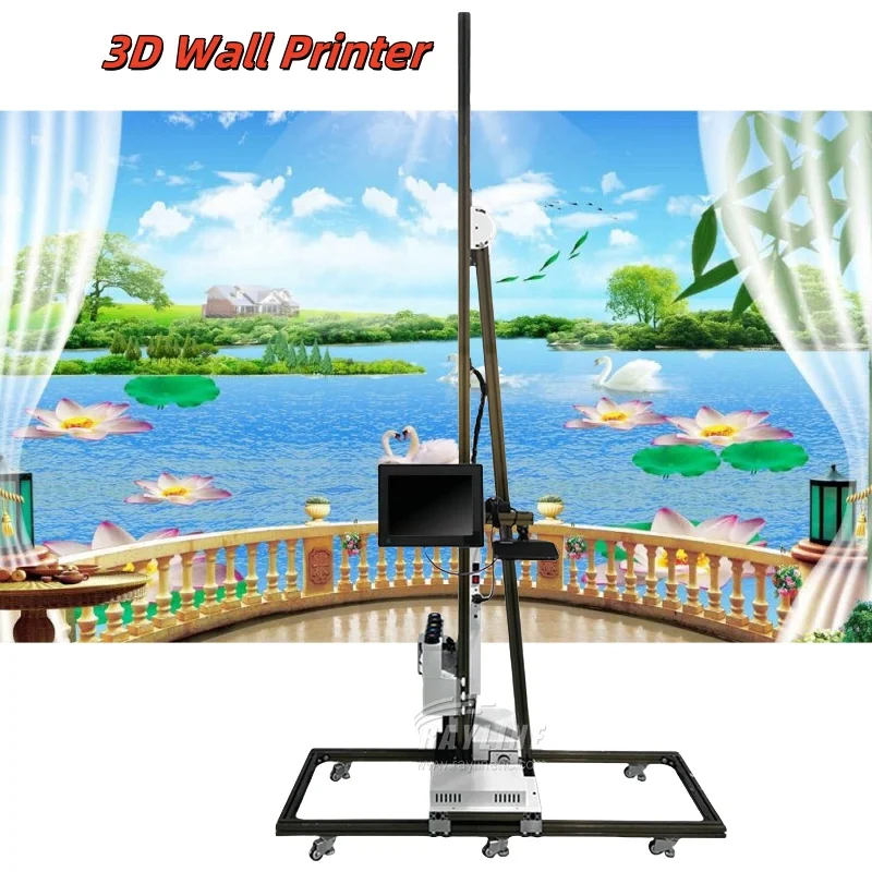 

3D Vertical Wall Printing Machine Wall Inkjet Printer Outdoor Indoor HD Precision Background Wall Glass Wood Ceramic Brick Print