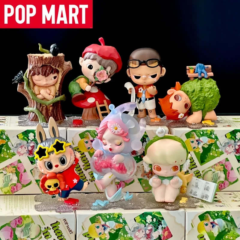 

Подлинная POP MART, маленькая ручная тятива, маленькая ручная серия, слепая коробка, модная коллекция игрушек, украшение, рождественские подарки, куклы на день рождения