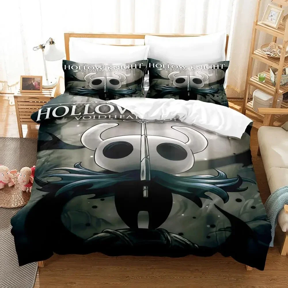 3D Print Hollow Knight Game Bedding Set Duvet Cover Bed Set Quilt Cover Pillowcase Comforter king Queen Size Boys Adult Bedding