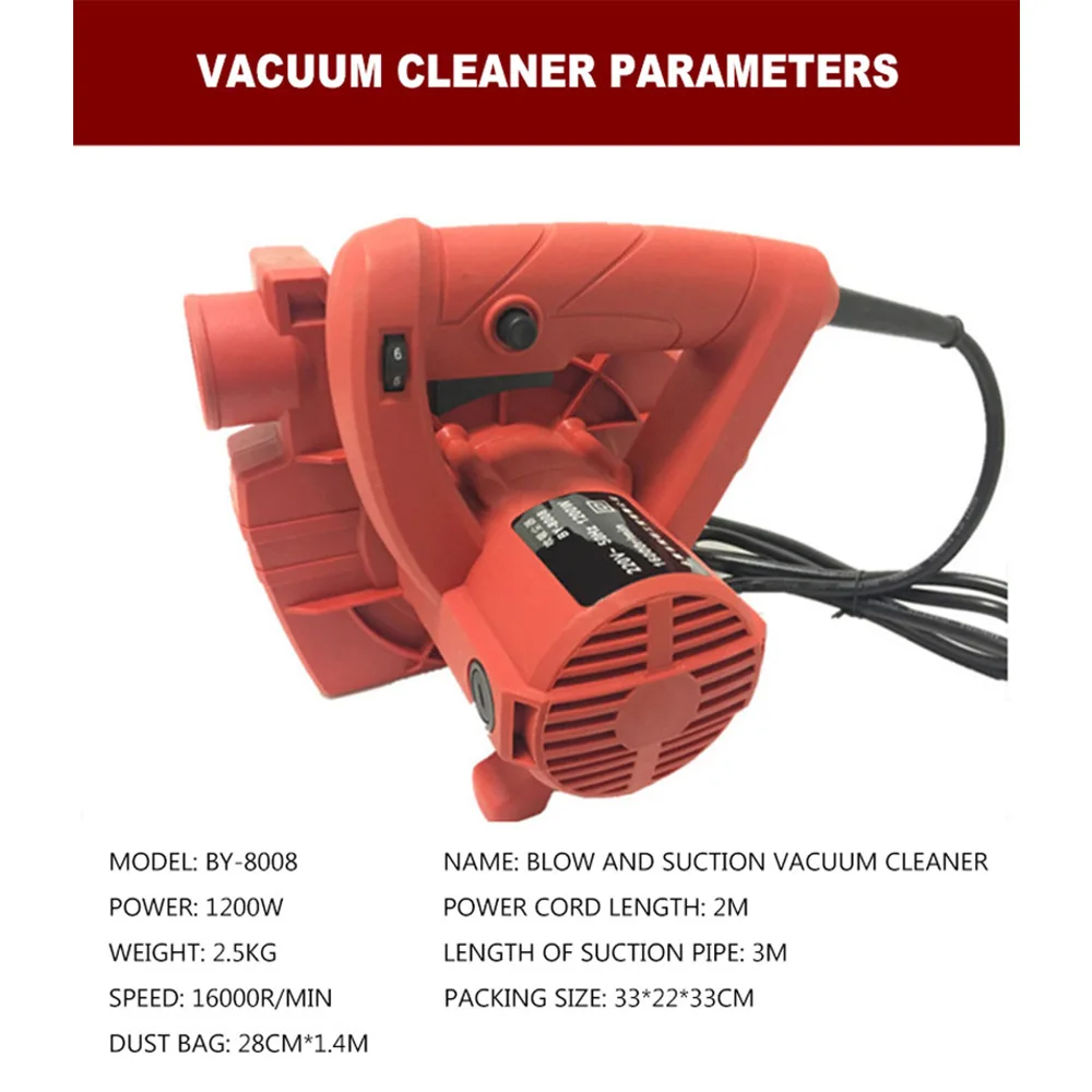 

2026 Industrial-grade Blow and Suction Dual-purpose Vacuum Cleaner Suction Blower for Water and Building Decoration