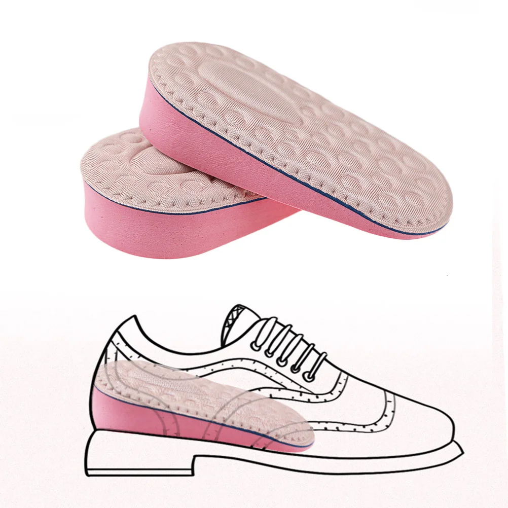 

3Pairs Shoe Lifts Heel Cushions for Extra Height Lightweight Breathable Insoles Prevent Slipping Fit All Shoe Types Comfort