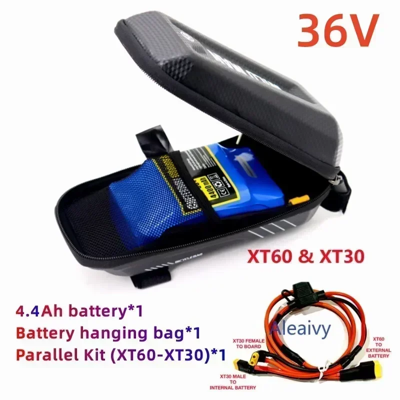 36V 48V Batterij 12Ah voor Parallelle Extra Uitbreiding XiaoMi M365/PRO/PRO2/1S/Mi3 ESSENTIAL Extra Batterij Upgrade + Batterij Tas
