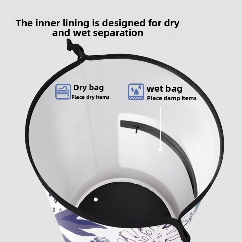 Multifunctional Portable Waterproof Swimming Bag With Separate Wet Dry Compartments Ideal For Diving Stream Trekking Snorkeling