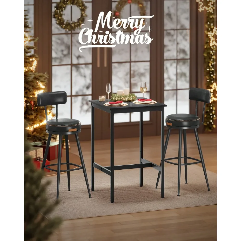 Bar Table Bar Table, Small Kitchen Dining Table, High Top Pub Table, Height Cocktail Table For Living Room Party, Sturdy Metal F