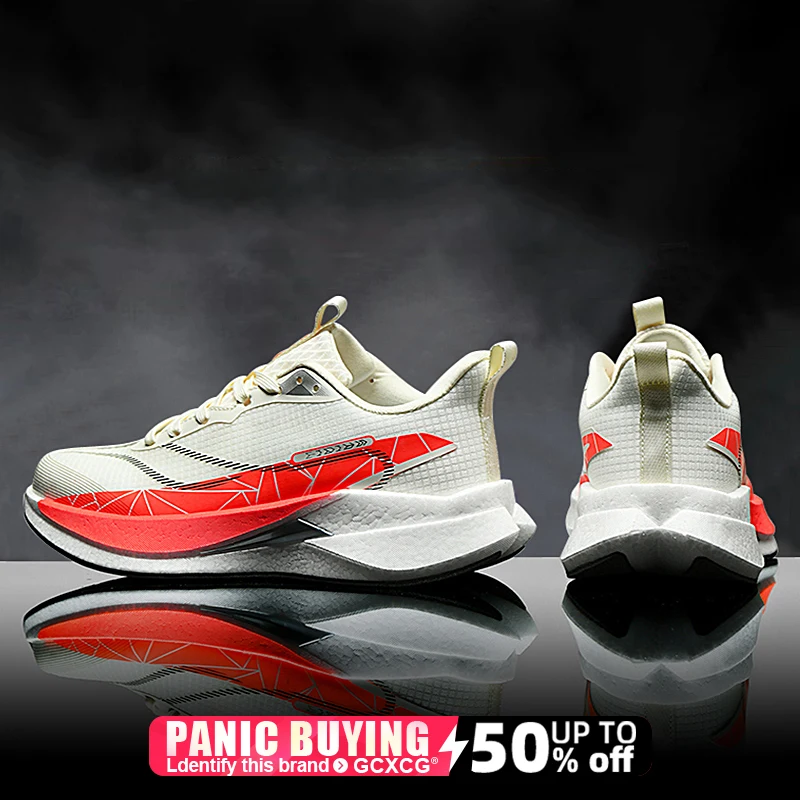 

Carbon Board Marathon Running Shoes Speciality Men Sports Breathable Lightweight Women's Comfortable Athletic Nonskid Sneakers﻿