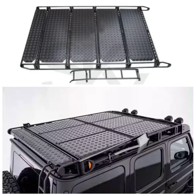 

For Benz W464 G500 G63 G55 G350 G550 2019-2024 4X4 Alloy Steel Car Roof Rack Flat Roof Travel Frame Box Rear Trunk Roof Ladder