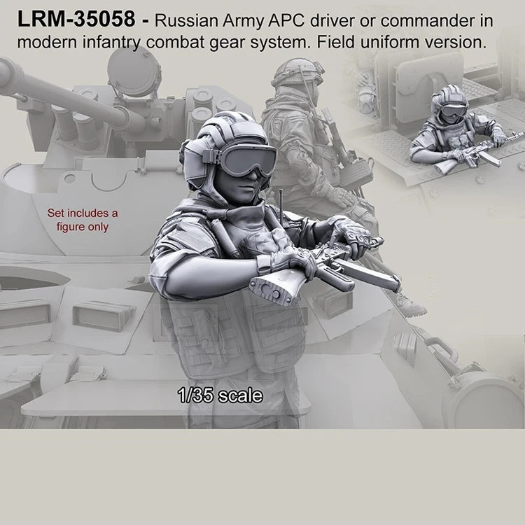 1/35 Resin Model figure GK Soldier, Russian Army, tank driver, Modern military theme, Unassembled and unpainted kit