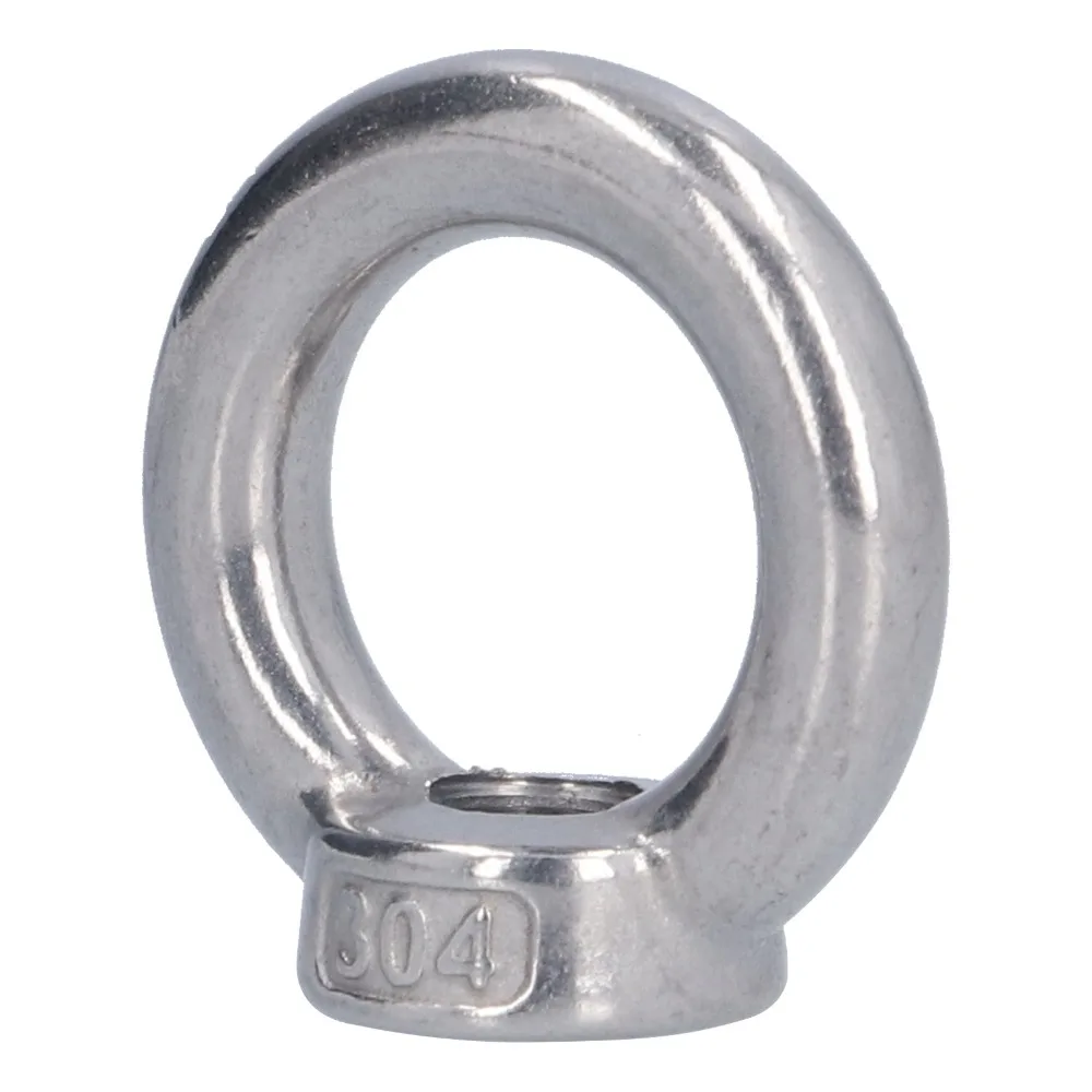 10 Pcs M6 / M8 / M10​ Lifting Eye Nut​ 304 Stainless Steel​ Female Threaded Threaded Nut Fastener​ Ring Shape​ Eye Bolt​