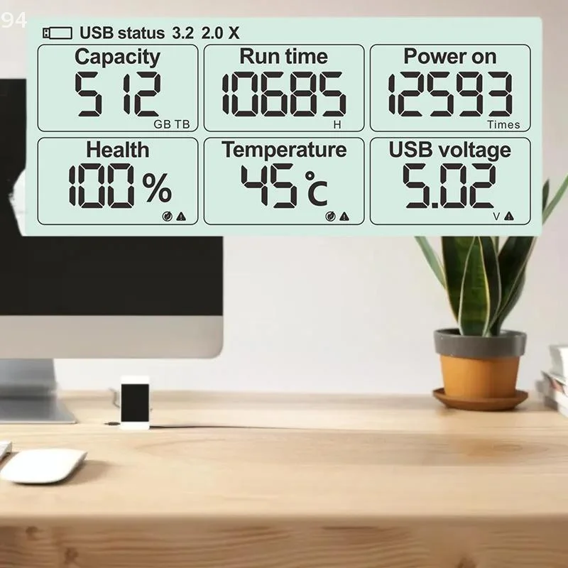 محول USB 3.2 3.0 عالي الأداء إلى SATA لمحرك الأقراص الصلبة SSD الخارجية مع شاشة رقمية