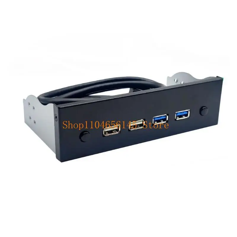 652F Multi Port USB 2.0 Front Panel Hub for Desktop ROM Drive Bay and Multiple Devices