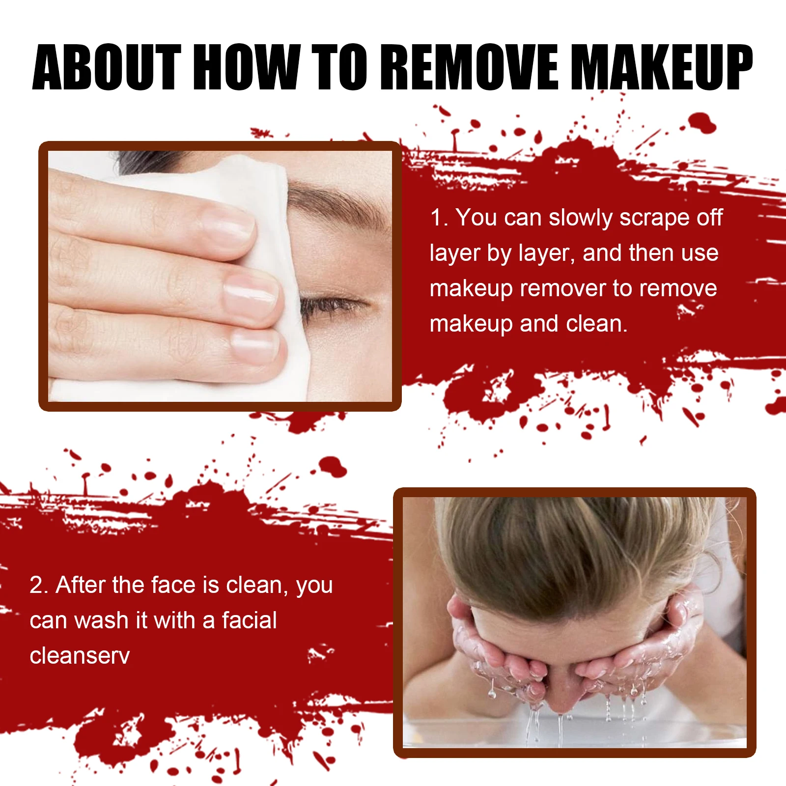 Halloween Skin Wax Fake Blood Makeup Kit, Realistic Scar Makeup Props for Spooky Halloween Party Cosplay Looks