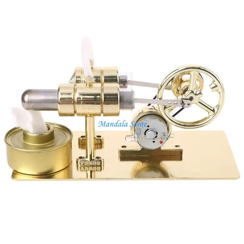 U2JC All Metal Steam Stirling Engine Model Generator Motor Physic Steam Power Toy Chidren Science Toy