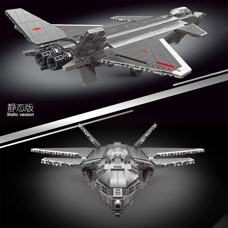 

Конструктор «Модель военного самолета»: китайский истребитель-невидимка J-20, имитация металлического покрытия, совместим с LEGO