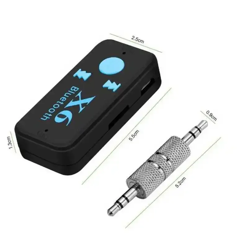 3 in 1 Bluetooth -compatible Wireless Adapter X6 USB Receiver 3.5mm Audio Jack TF mp3 Card Reader MIC Call Support Car Speaker