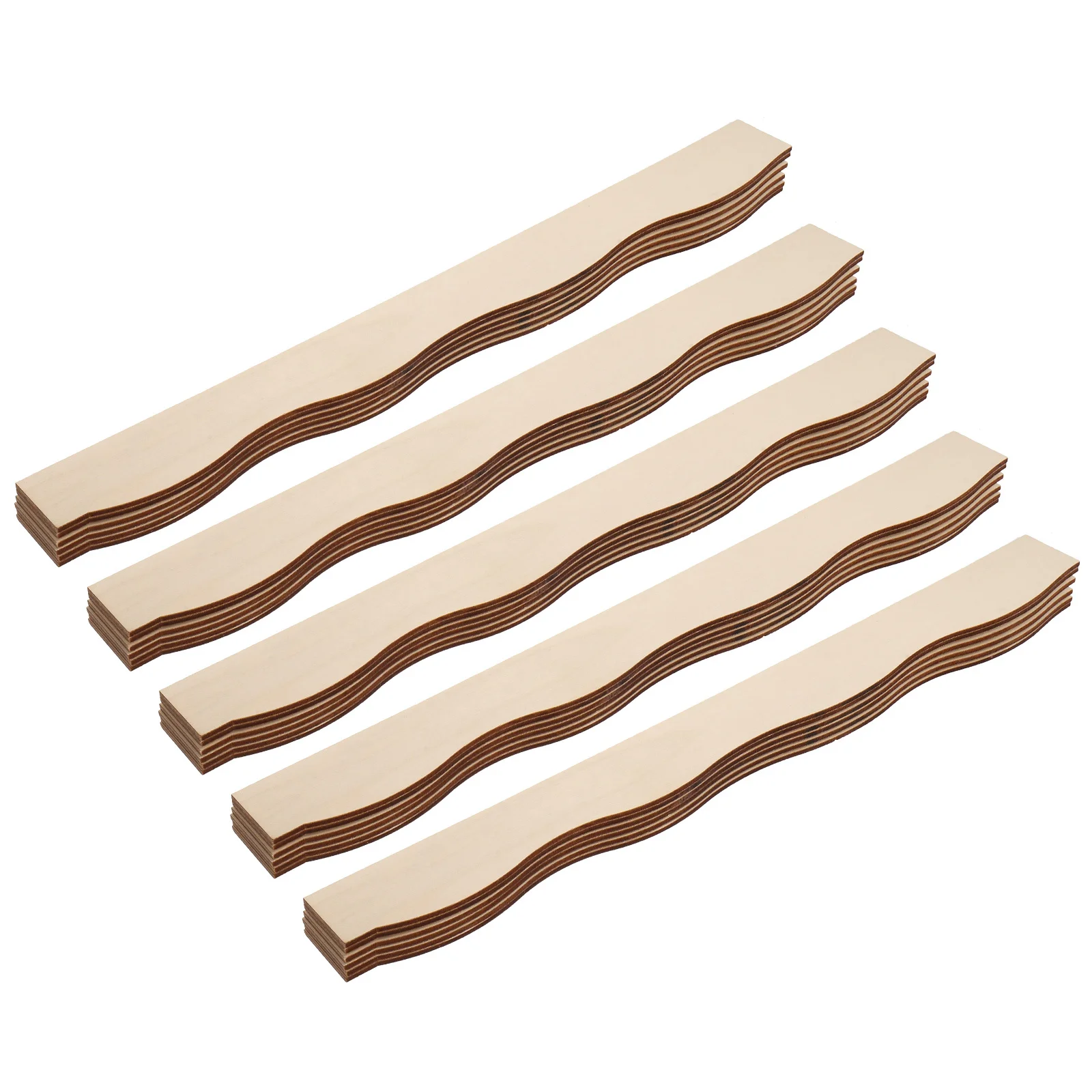 

24pcs Wooden Border Decorative Trim Unfinished Diy Edge Molding For Cabinet Door Frame Shelf Wall Accent Craft Wood Strips