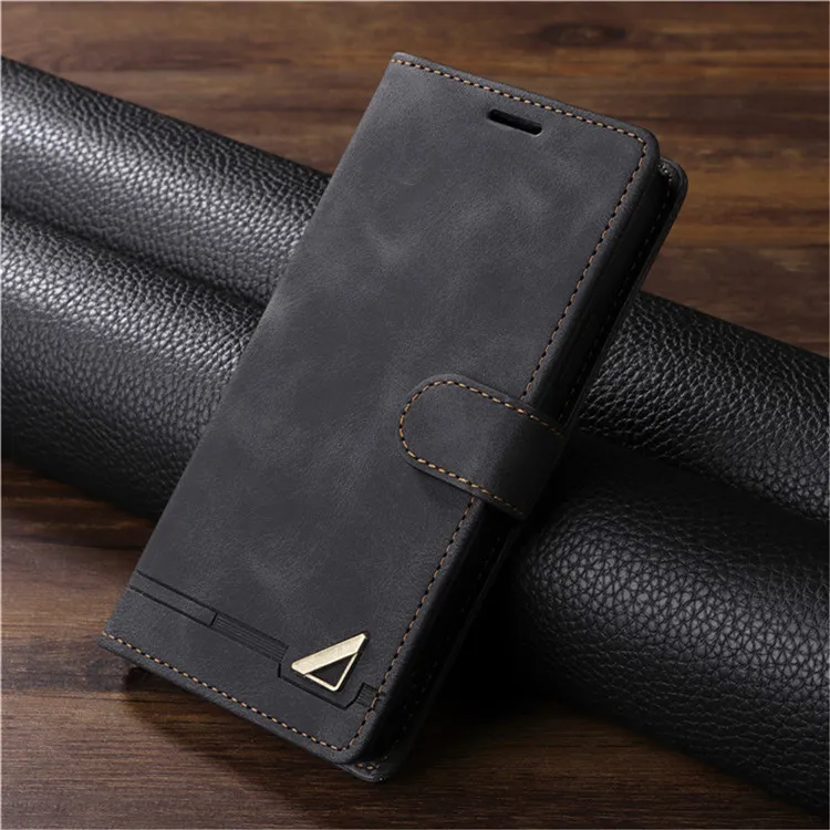YBHNFOG Leder Flip Handyhülle für Samsung Galaxy S10 Plus S20 S21 FE S22 S23 S24 S25 Ultra Note 10 20 Ultra Wallet Bracket Cover 6