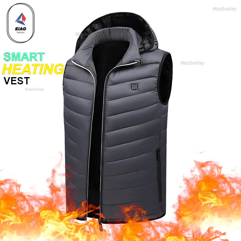 

Winter Smart Warm Heated Vest Men New Upgraded Self Heating Sleeveless Jacket USB Constant Temperature Cold-proof Padding Vest