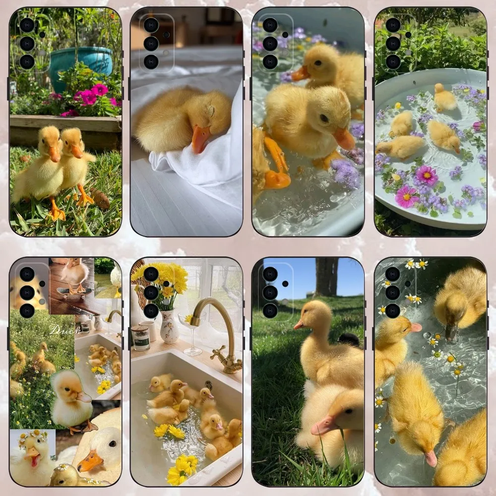 귀여운 노란 오리 스마트폰 케이스 이미지