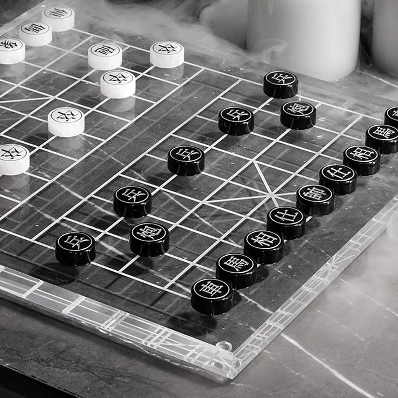 Kreative schwarz-weiße Schachfiguren im nationalen Stil, chinesische Schachornamente, Büro-Teestube für das Wohnzimmer