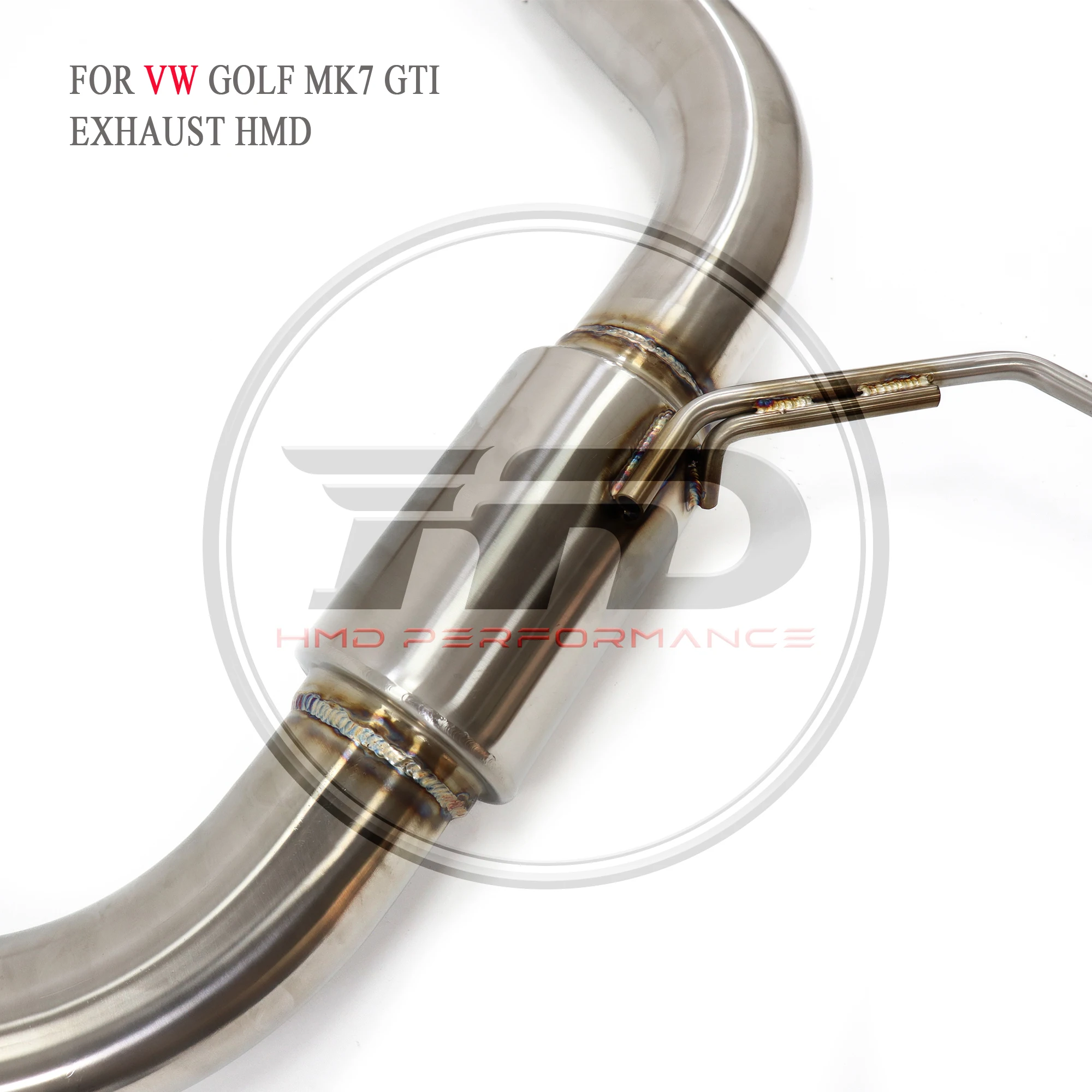 

High Quality Catback For VW GOLF MK7 GTI Stainless Steel Exhaust System Electronic Valve Muffler Tips Racing Pipe HMD