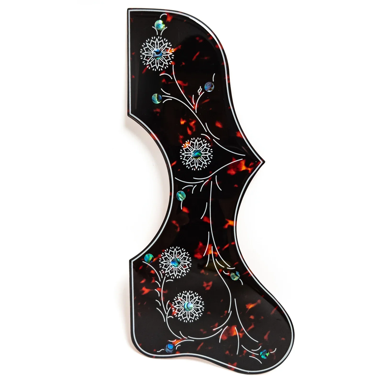 

Накладка для акустической гитары Yumiya J200 SJ200, толщина 2,0 мм с инкрустацией в виде ракушки, пластина для царапин для гитары 40/41 дюйма