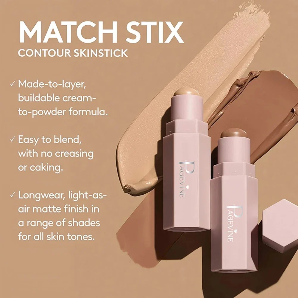 Immagine 4: Stick Portatile per Contorno Viso, Correttore e Illuminante, Cosmetico a Lunga Durata per Schiarire il Viso