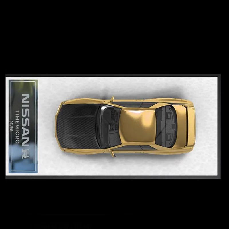 Diecast escala 1:64 Nissan Gtr32 Gold TM 644106   Modelo de coche de juguete de aleación de simulación, decoración coleccionable, decoración de escena