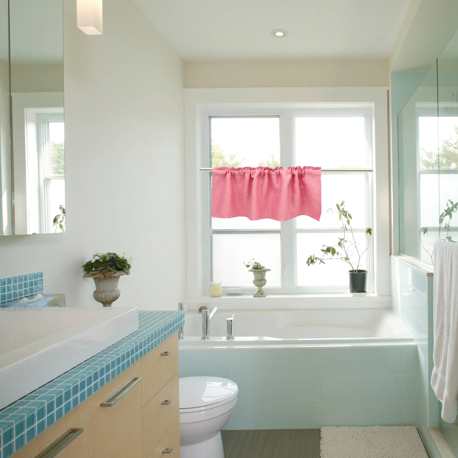 

Curtain Valance Valances For Bath Windows Short Decorative Laundry Closet Protect Sunlight