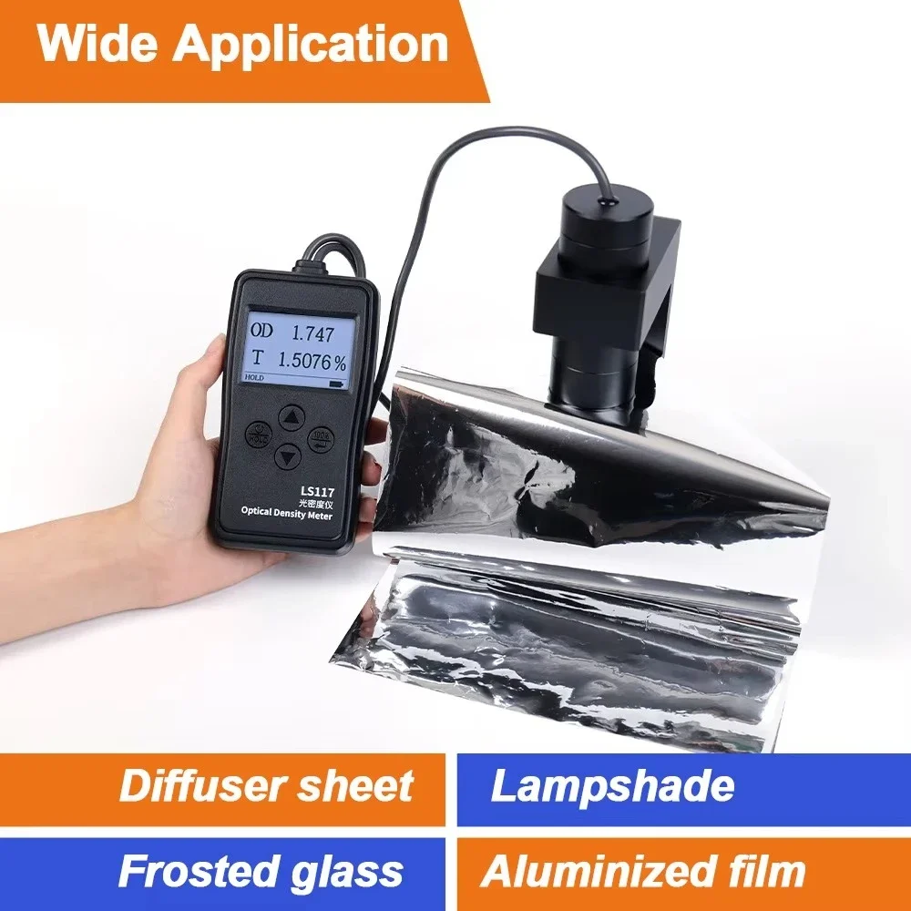 LS117 Optical Density Meter Portable Densitometer Light Transmittance Tester For Opalescent Translucent Materials OD Measurement
