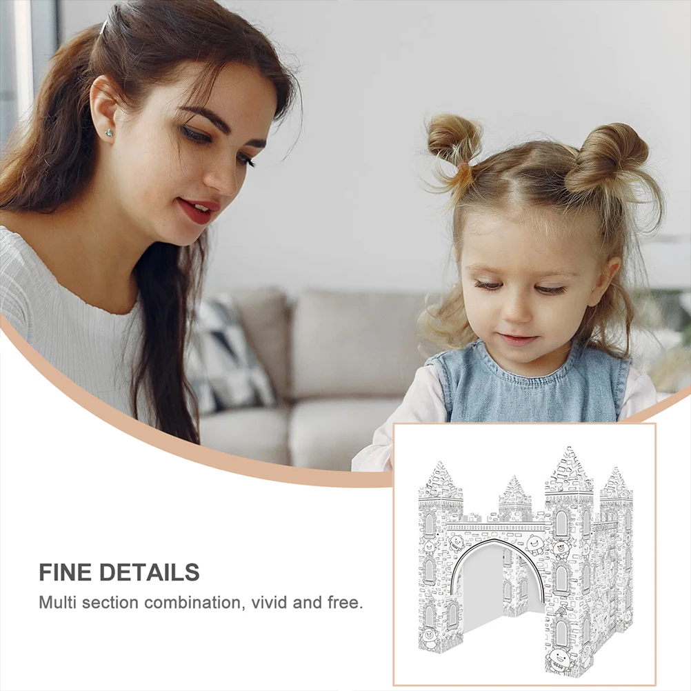 3D Coloring Puzzle Kids Puzzles Indoor Drawing DIY Child Creative Patterns Biodegradable Safe Toys Educational