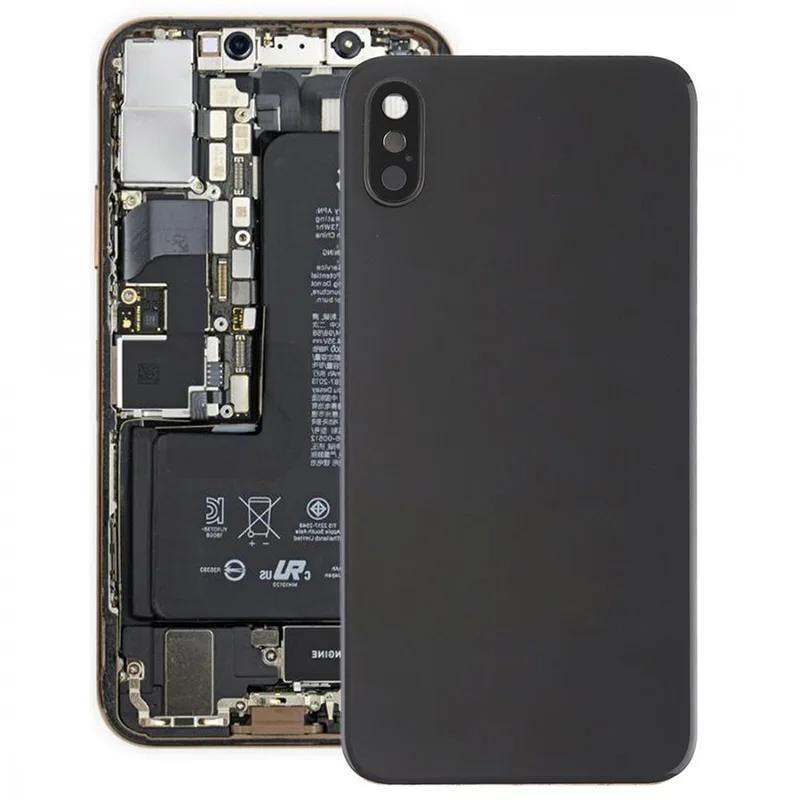 New Battery Back Cover with Back Camera Bezel & Lens & Adhesive  for iPhone XS