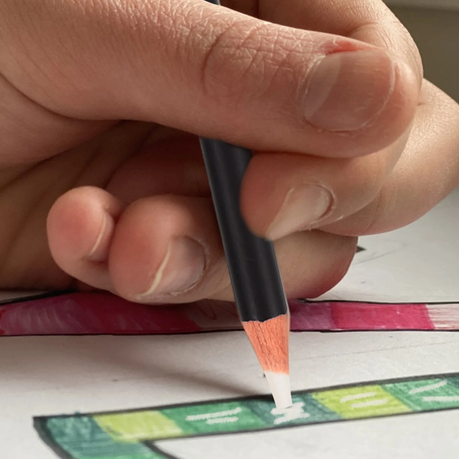 

6 Pcs Pens with Erasers Pastel Rubbers Pencil Electric Sketch Wood Drawing Artist Highlight Student Use