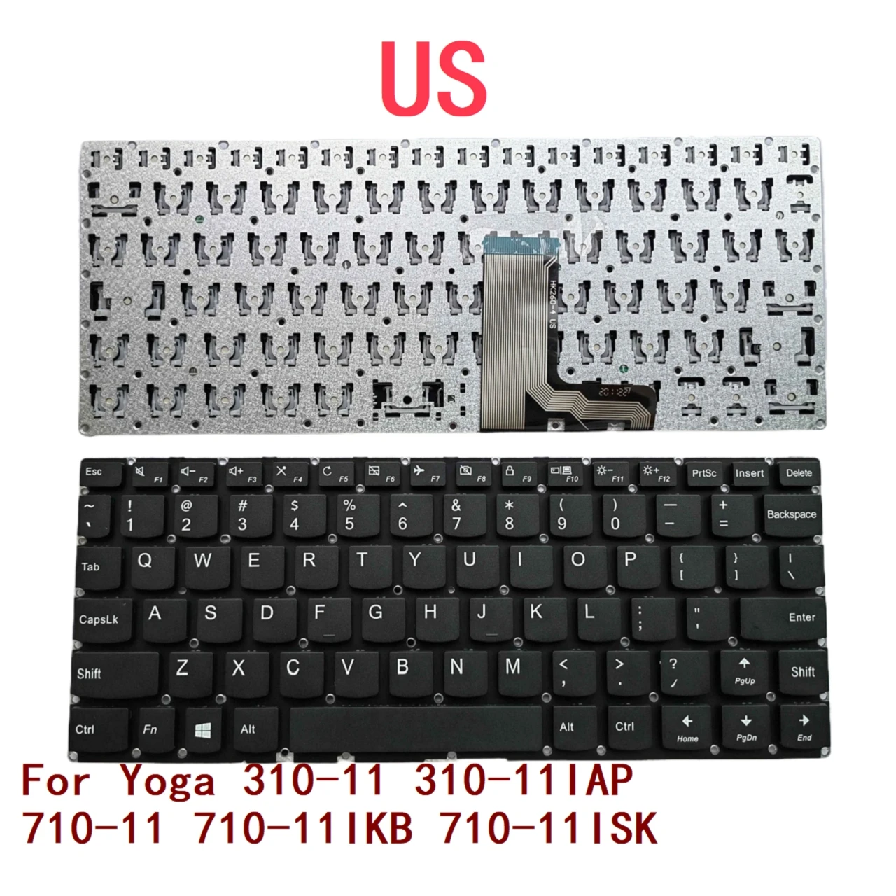 New US Laptop Keyboard For Lenovo Yoga 310-11 310-11IAP 710-11 710-11IKB 710-11ISK Notebook PC Replacement